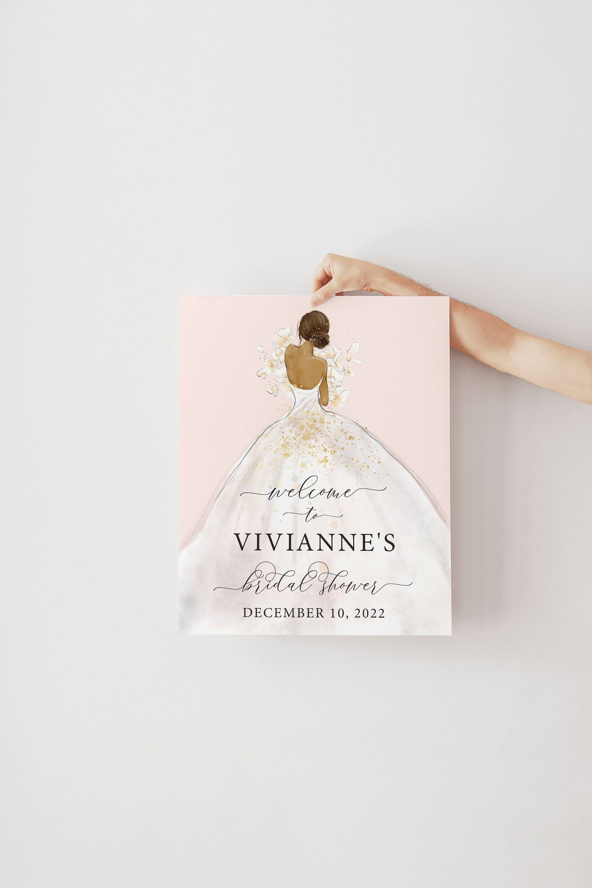 African American Bride Bridal Shower Welcome Sign