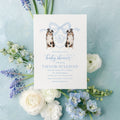 Australian Shepherd Baby Shower Invitation: Puppy Crest Monogram | Digital File