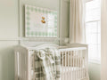 Baby Boy Name Print, Nursery Wall Art, Teddy Bear Sage Green Nursery Decor Personalized Boys Room - image 1