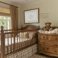 Beige Gingham Over Crib Monogram Print for Baby Boy Nursery - image 1
