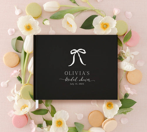 Black Bow Bridal Shower Guest Book - image 1