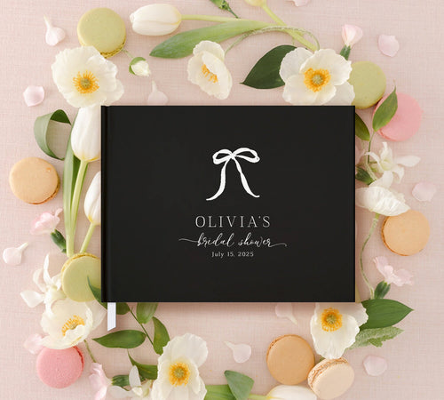 Black Bow Bridal Shower Guest Book - image 2