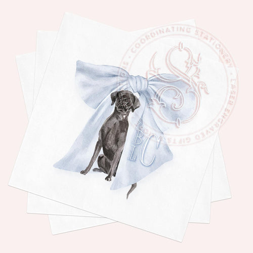 Black Labrador Monogram Napkins: Baby Boy Shower Decor