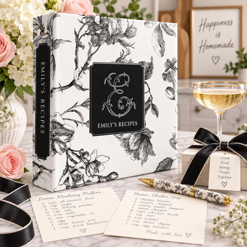 Black & White Toile Recipe Binder - image 1