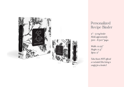 Black & White Toile Recipe Binder - image 2