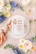 Blonde bride digital bridal shower invitation
