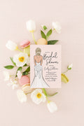 Blonde bride printed bridesmaids brunch invitations
