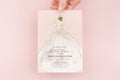 Blonde bride wedding dress digital bridal shower invitation