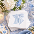Blue Baby Shower Napkins: Personalized Monogrammed Bow Napkins