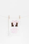 Blue Boykin Spaniel Baby Shower Welcome Sign