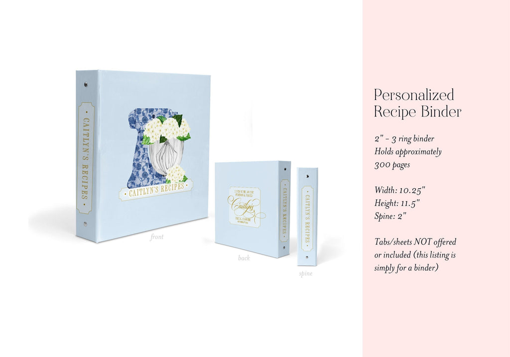 Blue Bridal Shower Recipe Binder - image 2