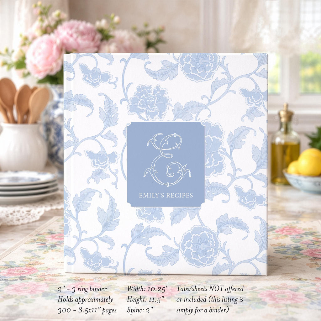 Blue Chinoiserie Recipe Binder - image 2