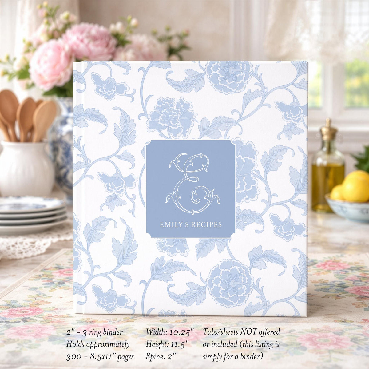Blue Chinoiserie Recipe Binder - image 2