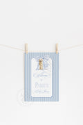 Blue Golden Retriever Monogram Baby Shower Welcome Sign