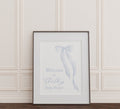 Blue Heirloom Bow Baby Shower Welcome Sign