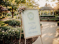 Blue Hydrangea Monogram Baby Shower Welcome Sign