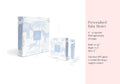 Blue safari toile personalized baby book binder