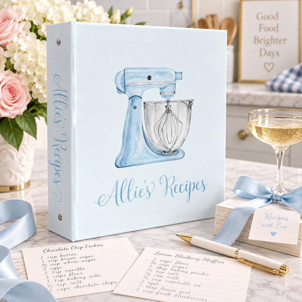 Blue Stand Mixer Recipe Binder - image 1