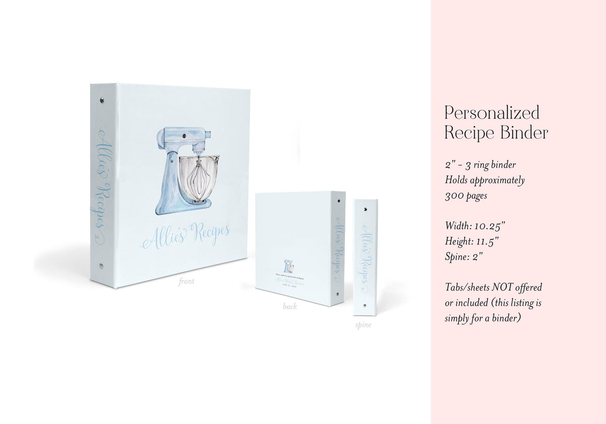 Blue Stand Mixer Recipe Binder - image 2