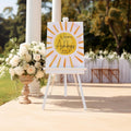 Boho Pink Sunshine Baby Shower Welcome Sign