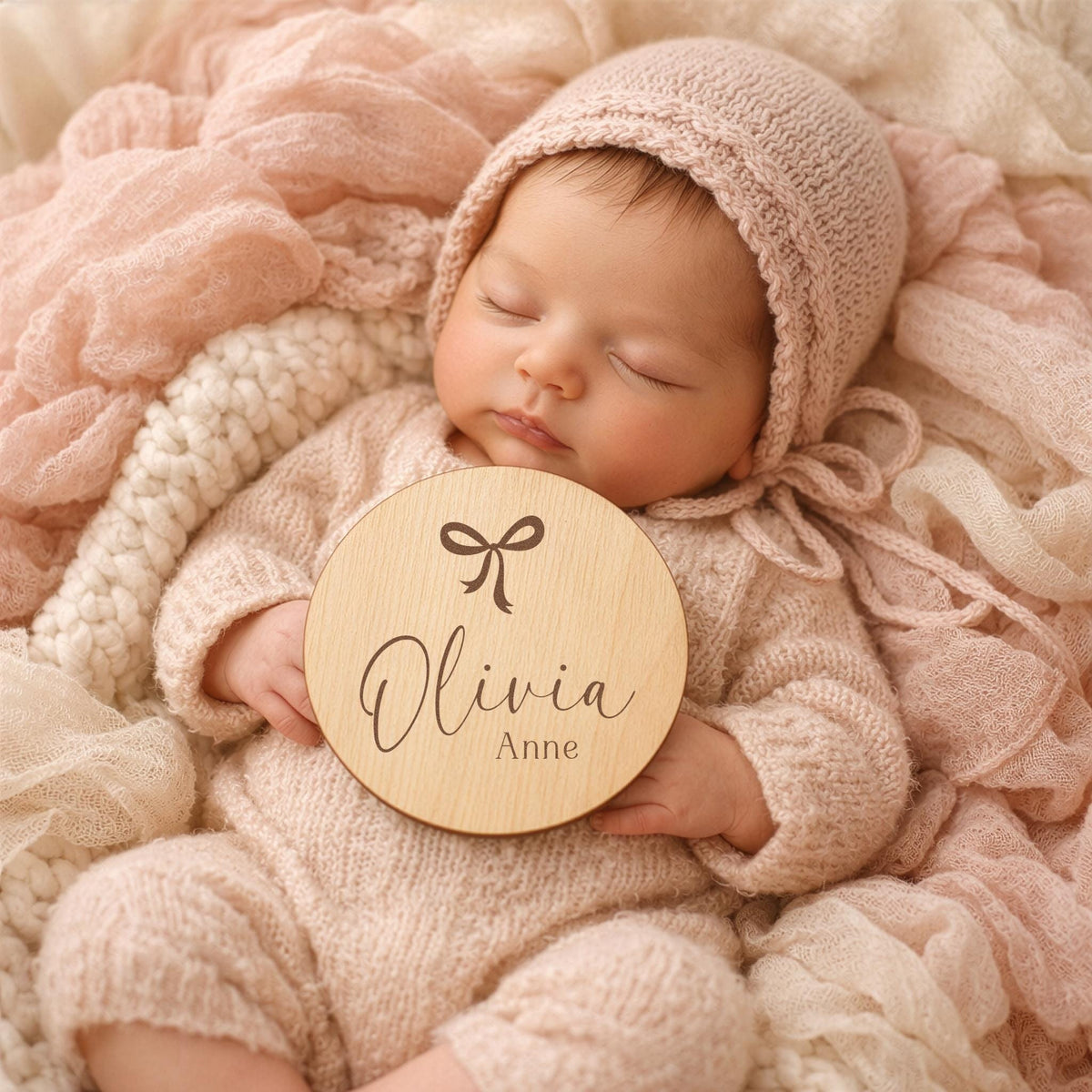 Bow Baby Girl Name Sign - image 1