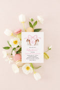 Cavalier King Charles watercolor crest digital baby shower invitation
