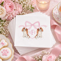Cavalier King Charles Spaniel Napkins: Custom Monogram Baby Shower