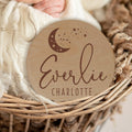 Celestial Moon & Stars Baby Name Sign - image 1