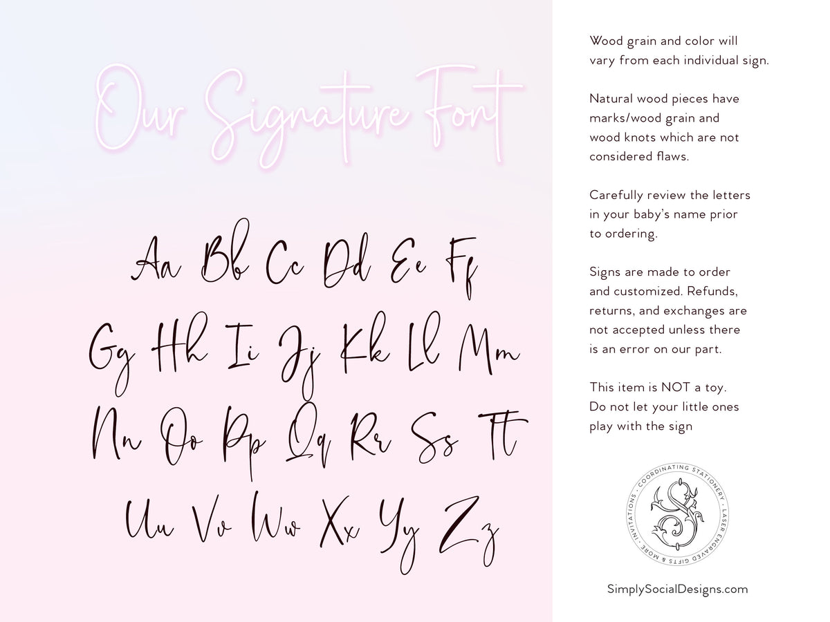 Celestial Moon & Stars Baby Name Sign - image 2
