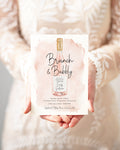 Champagne brunch and bubbly printed bridal shower invitations