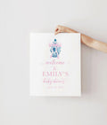 Chinoiserie Ginger Jar Baby Shower Welcome Sign