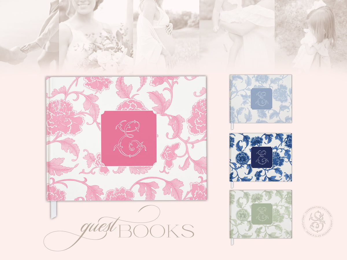Chinoiserie Initial Guest Book - image 1