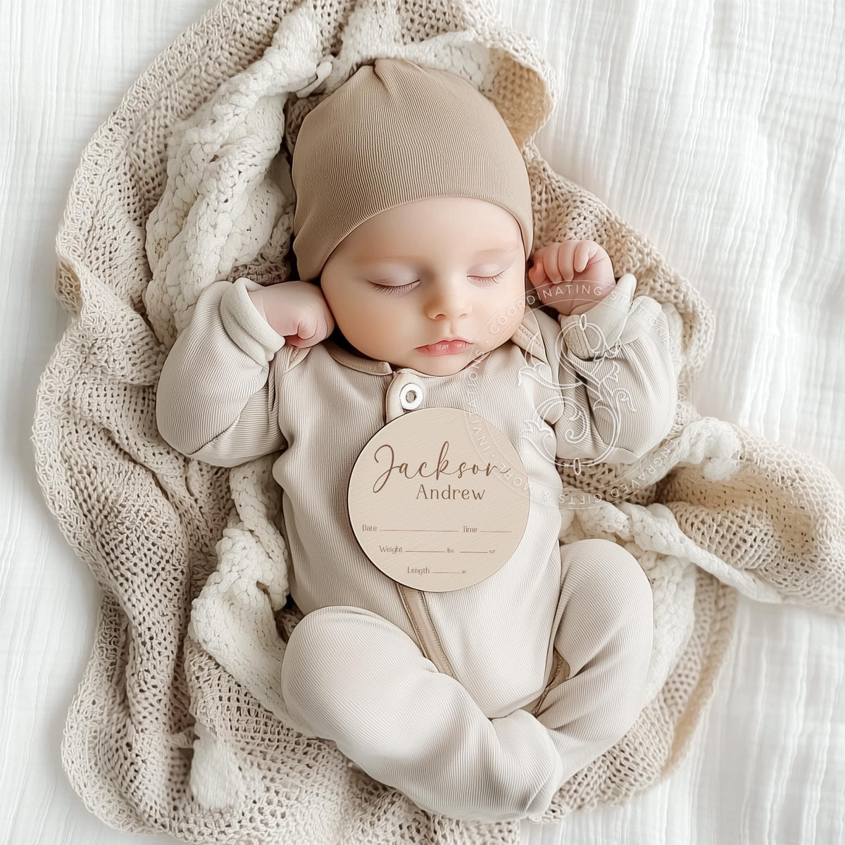Classic Baby Birth Stats Sign - image 1