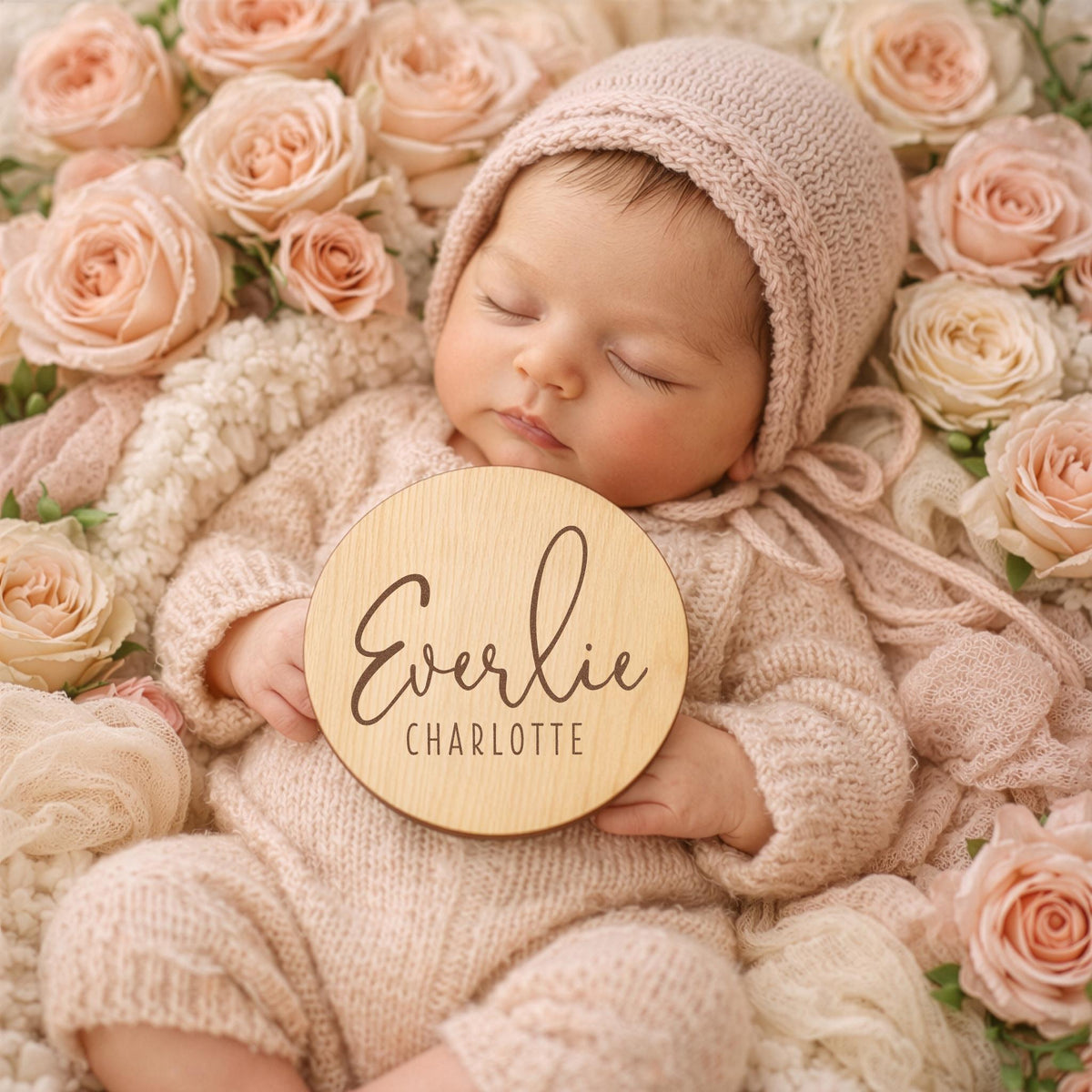 Classic Engraved Baby Name Sign - image 1