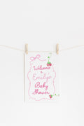 Coquette Bows and Babes Baby Shower Welcome Sign