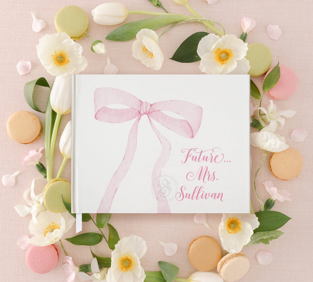 Coquette Pink Bow Bridal Shower Guest Book - image 2