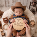 Cowboy Baby Birth Stats Sign - image 1
