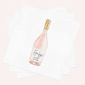 Custom Bridal Shower Napkins: Rosé All Day, Personalized Paper Napkins