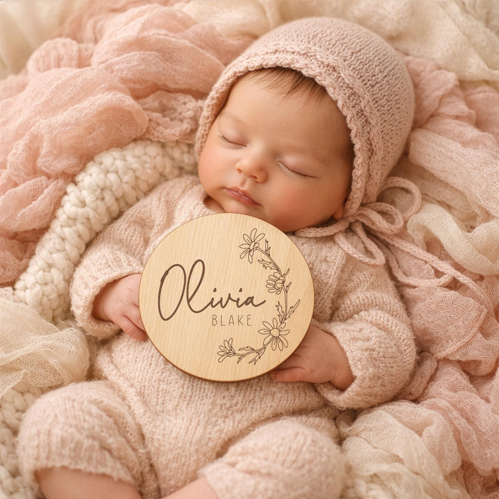 Daisy Wooden Baby Name Sign - image 1