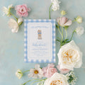 Dog themed personalized digital baby boy shower invitation