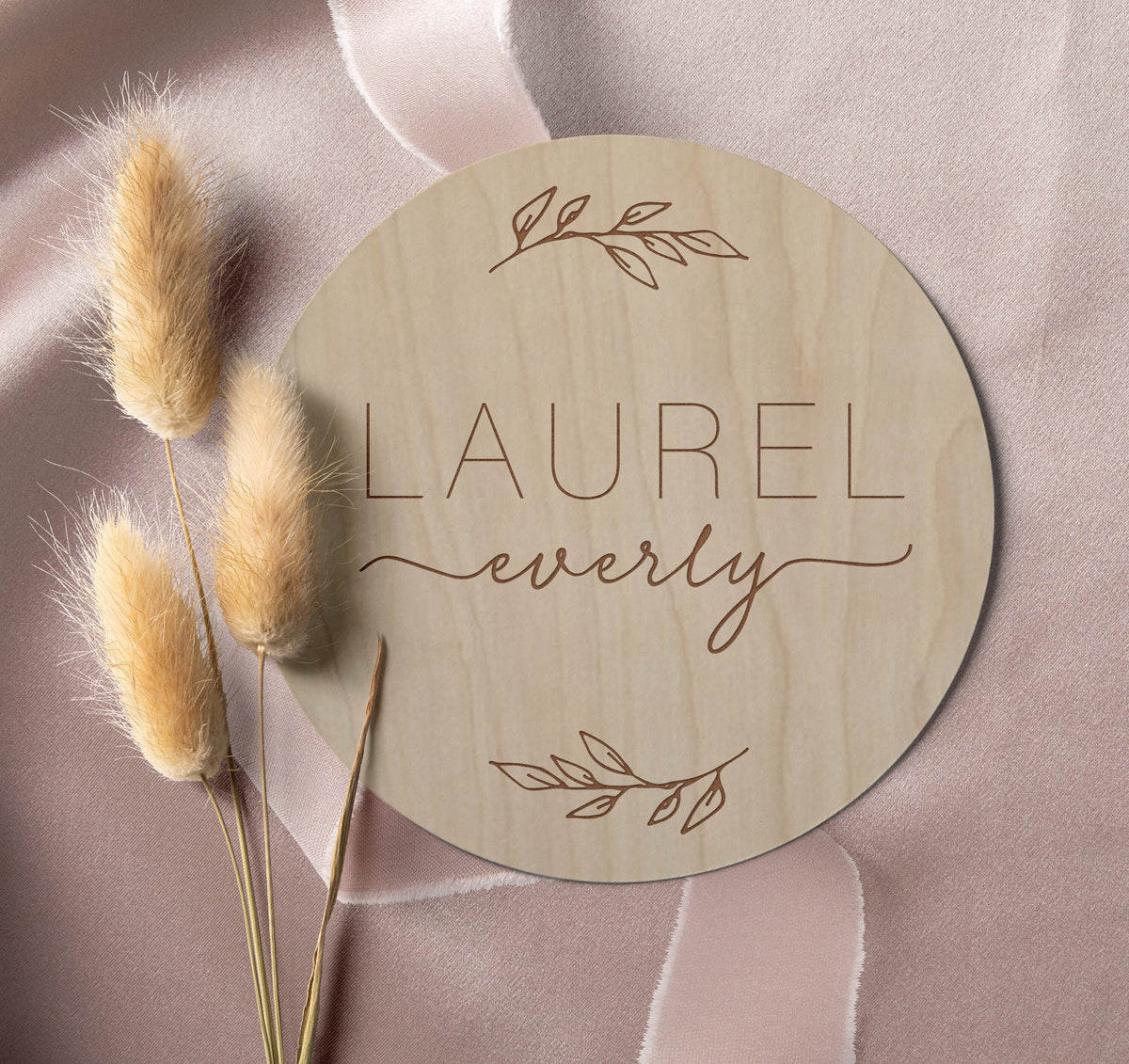 Engraved Newborn Name Sign - image 2