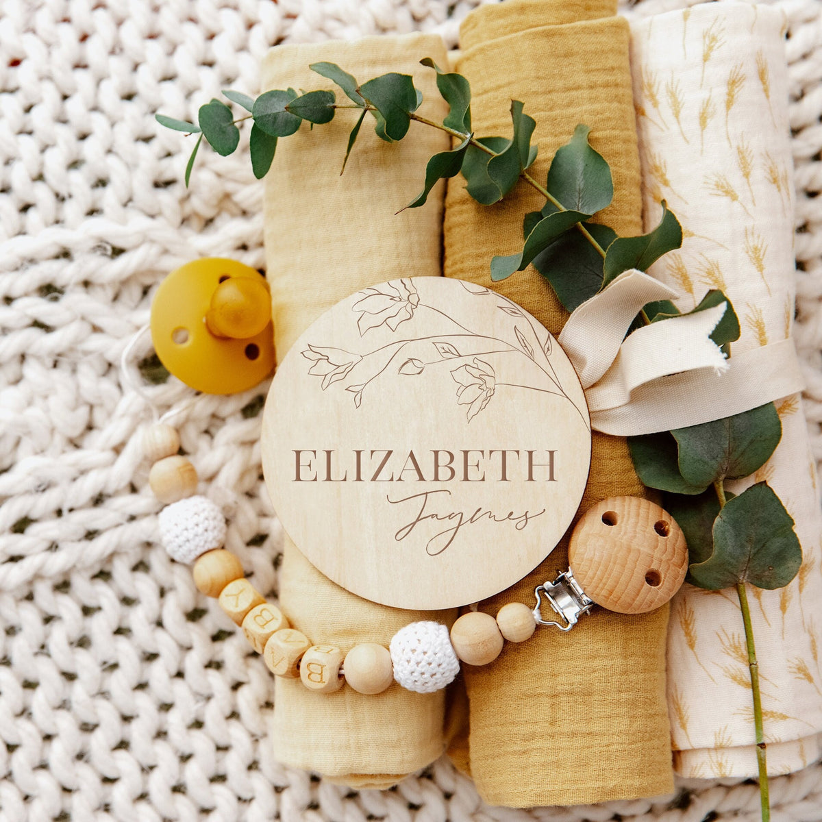 Floral Baby Girl Name Sign - image 2