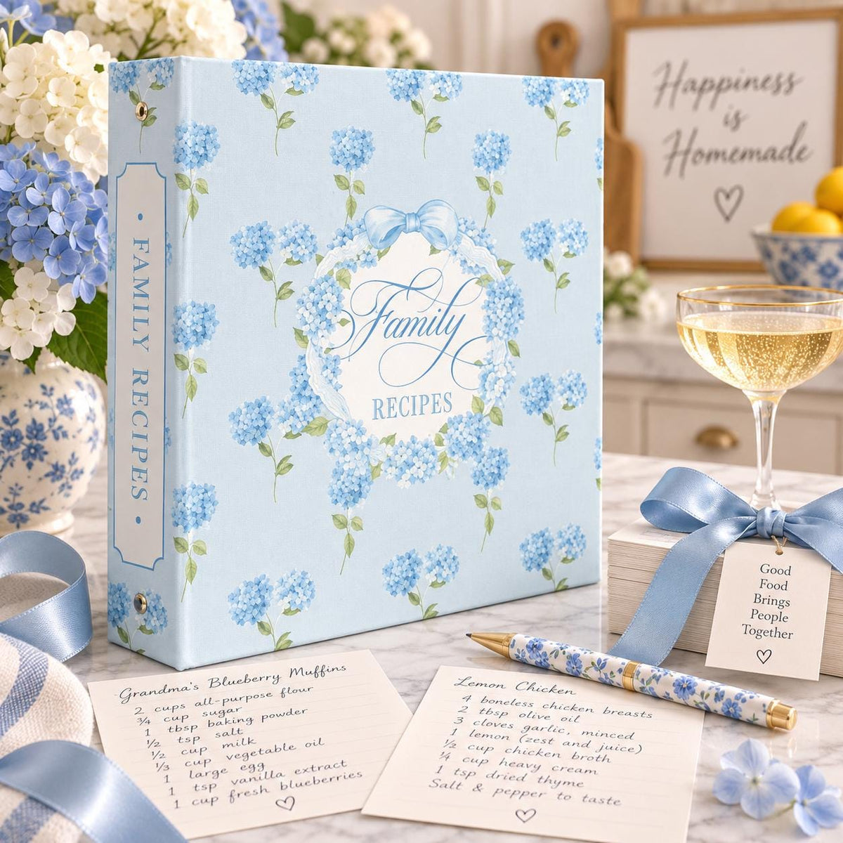 Floral Family Recipe Binder - image 1