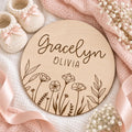 Floral Baby Name Photo Prop Sign - image 1