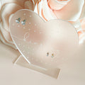 Personalized Frosted Heart Earring Holder - image 1