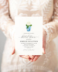 Ginger jar hydrangea chinoiserie digital bridal shower invitation