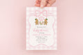 Gingerbread Baby Shower Invitations: Pink Winter Theme (Digital or Printed) printed invitation
