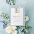 Golden Retriever boy digital baby shower invitation