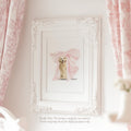 Golden Retriever Monogram Print: Pink Bow Nursery Decor - image 1