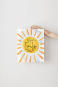 Watercolor Sunshine Baby Shower Welcome Sign 1